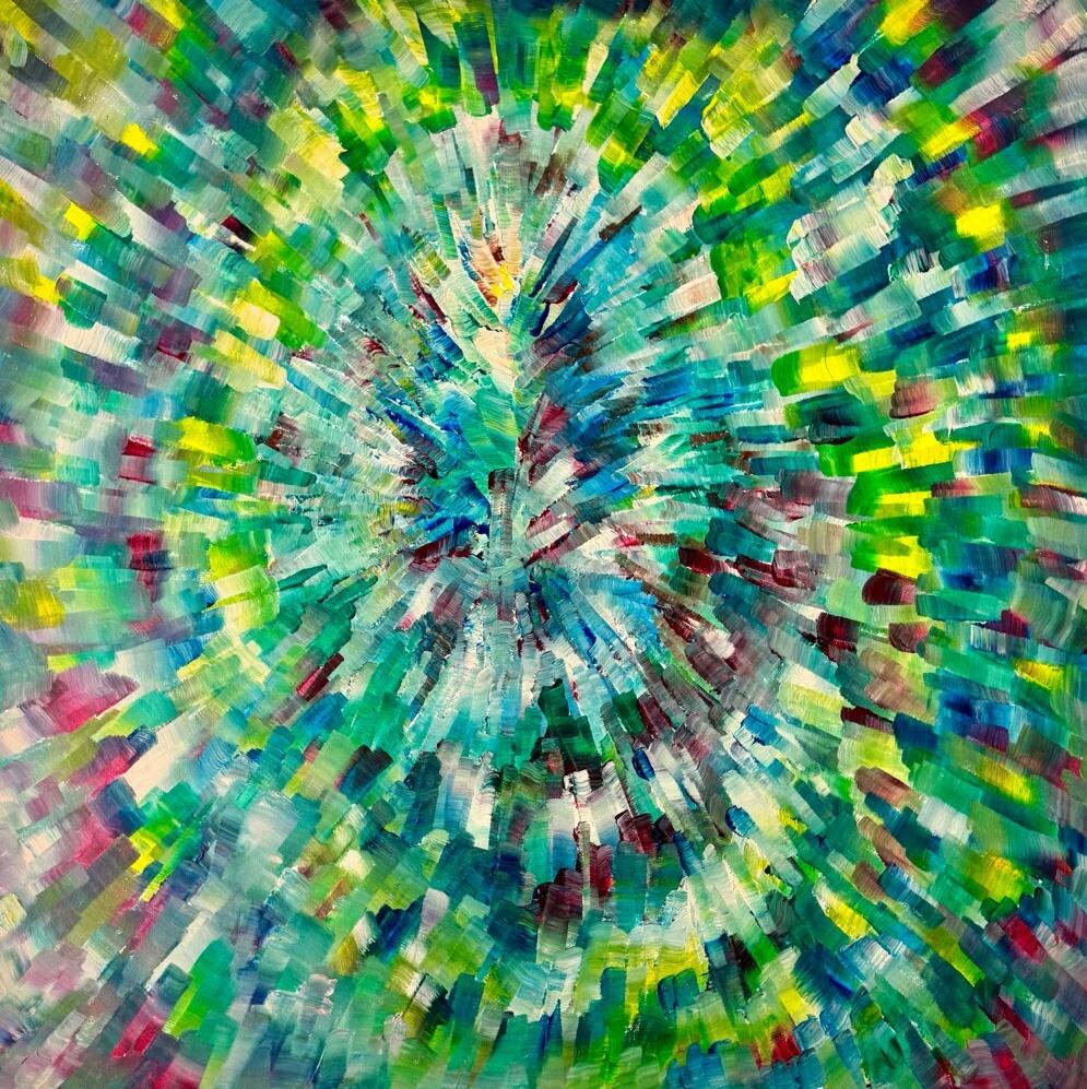 Source, acrylic on canvas, 36 x 36 in