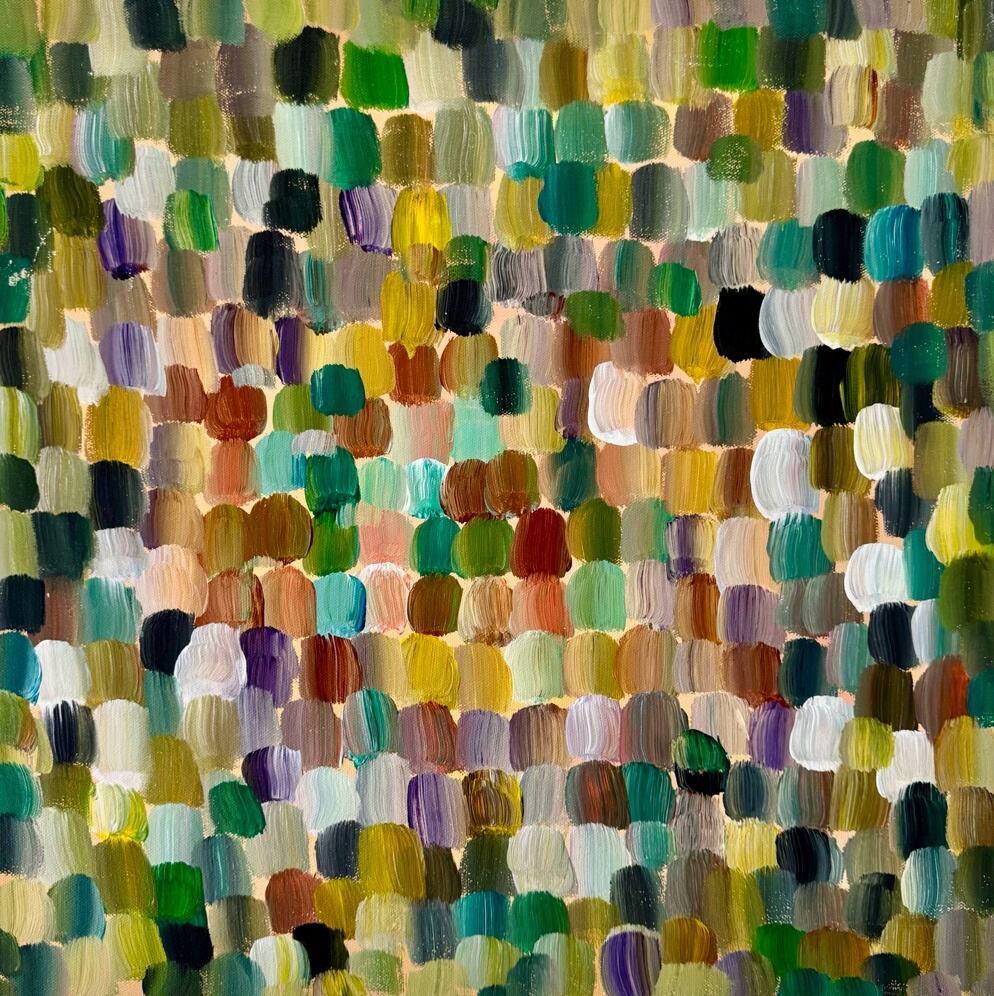 Forest of Light, acrylic on canvas, 20 x 20 in