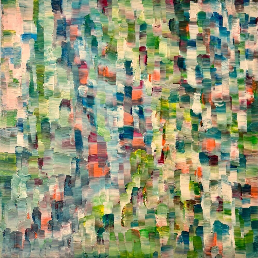 Morning Mist, acrylic on canvas, 30 x 30 in